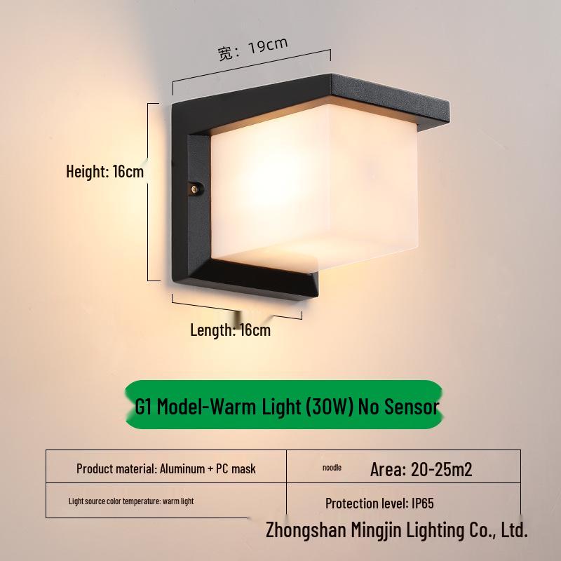 LED Waterproof Outdoor Wall Light for Balcony, Corridor, Courtyard, and Garden