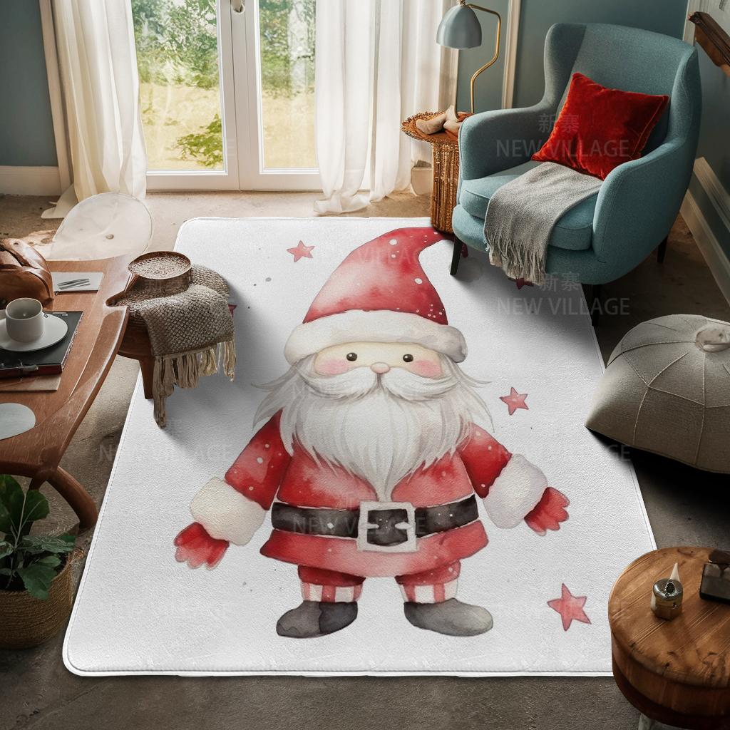 House Entrance Carpet Home Door Mat Living Room Bath Foot Bathroom Non-slip Water Absorption Rugs Bath Merry Christmas Winter