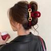 Wool Winding Horseshoe Buckle Hairpin Grab Clip Niche Light Luxury Back Head Shark Clip Temperament