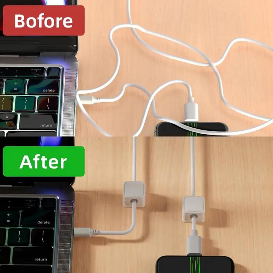 Fascette Magnetiche Per Cavi - 10 Pezzi Riutilizzabili, Silicone, 10 Colori