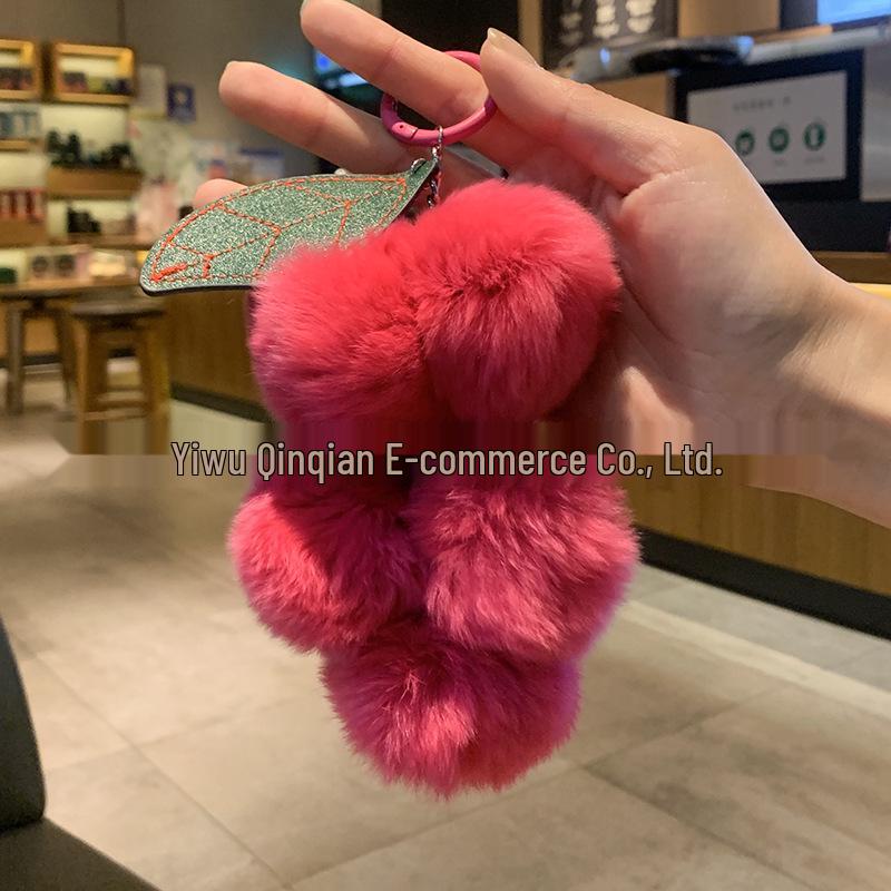 For You, Sakura: Cherry Blossom Plush Keychain - Cute Gift for Couples & Bags