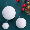 6pcs DIY Christmas Snowballs 4/6/8CM Xmas Tree Hanging Pendant Home Xmas Decor