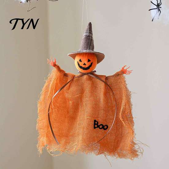 Halloween Witch Doll Decorations Ornaments, Spooky Cat Pumpkin Lightweight Figurine for Parties Hanging Decoration Tree, Home Party Kitchen