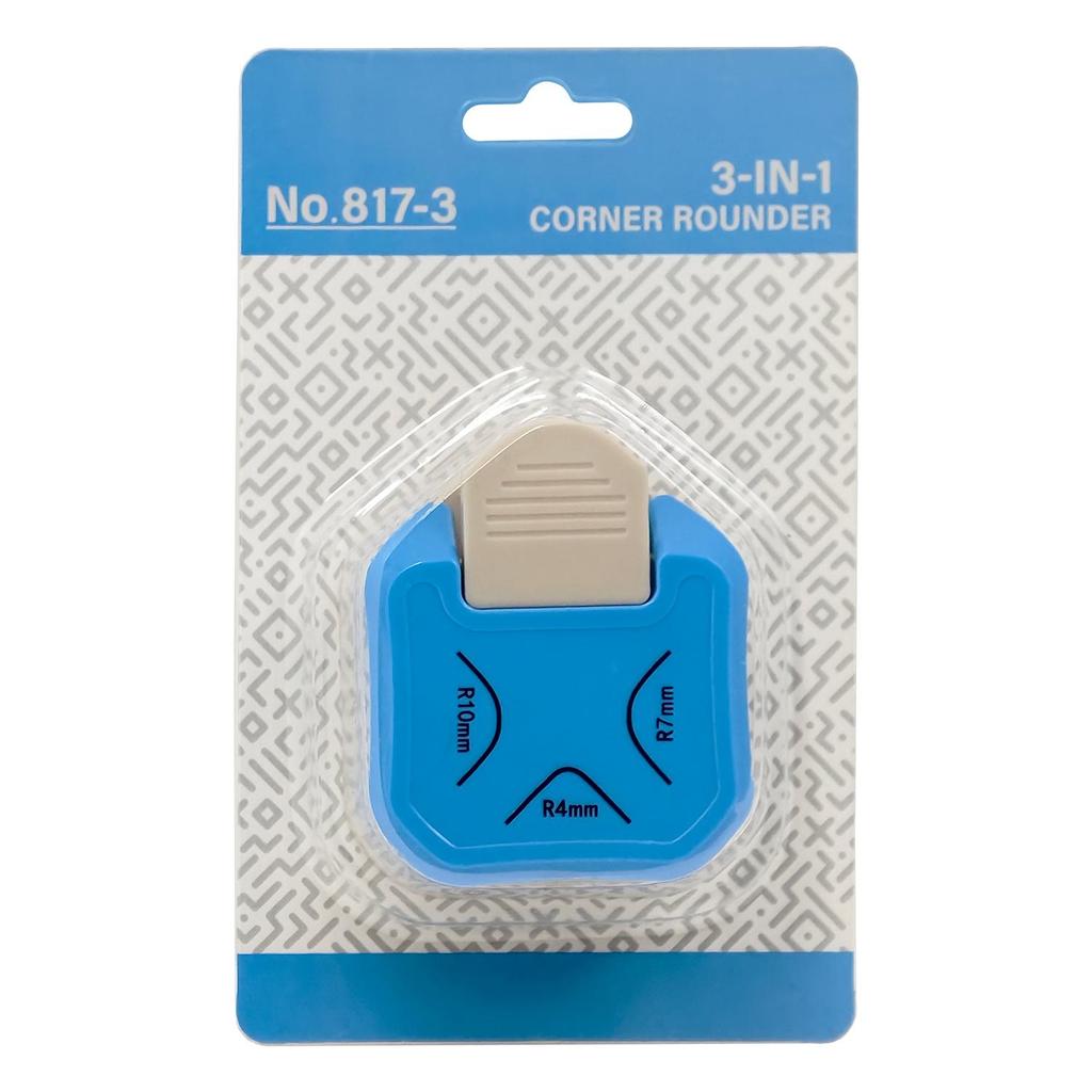Three-in-One Multi-Angle Corner Trimmer: Flower, Flat, Round Cutter for Cards and Paper