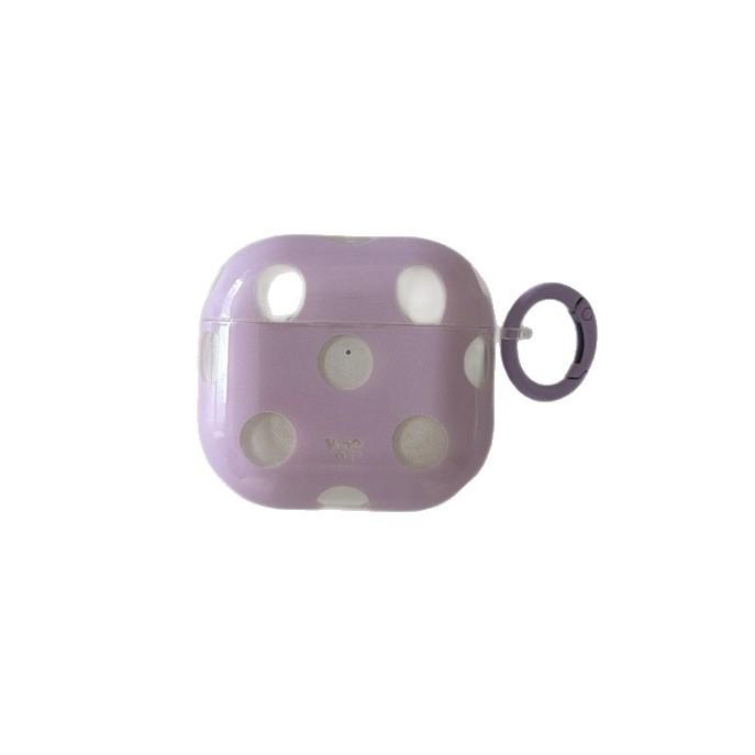 Dopamine solid color hollow polka dot for AirPods 1 /pro1 earphone protective case cover two or three generations of new women
