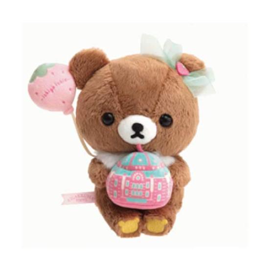 

Rilakkuma Store Exclusive Tokyo Souvenir Strawberry x Tokyo Station Marunouchi Station Building Collectible Plush Toy Chairoykoguma