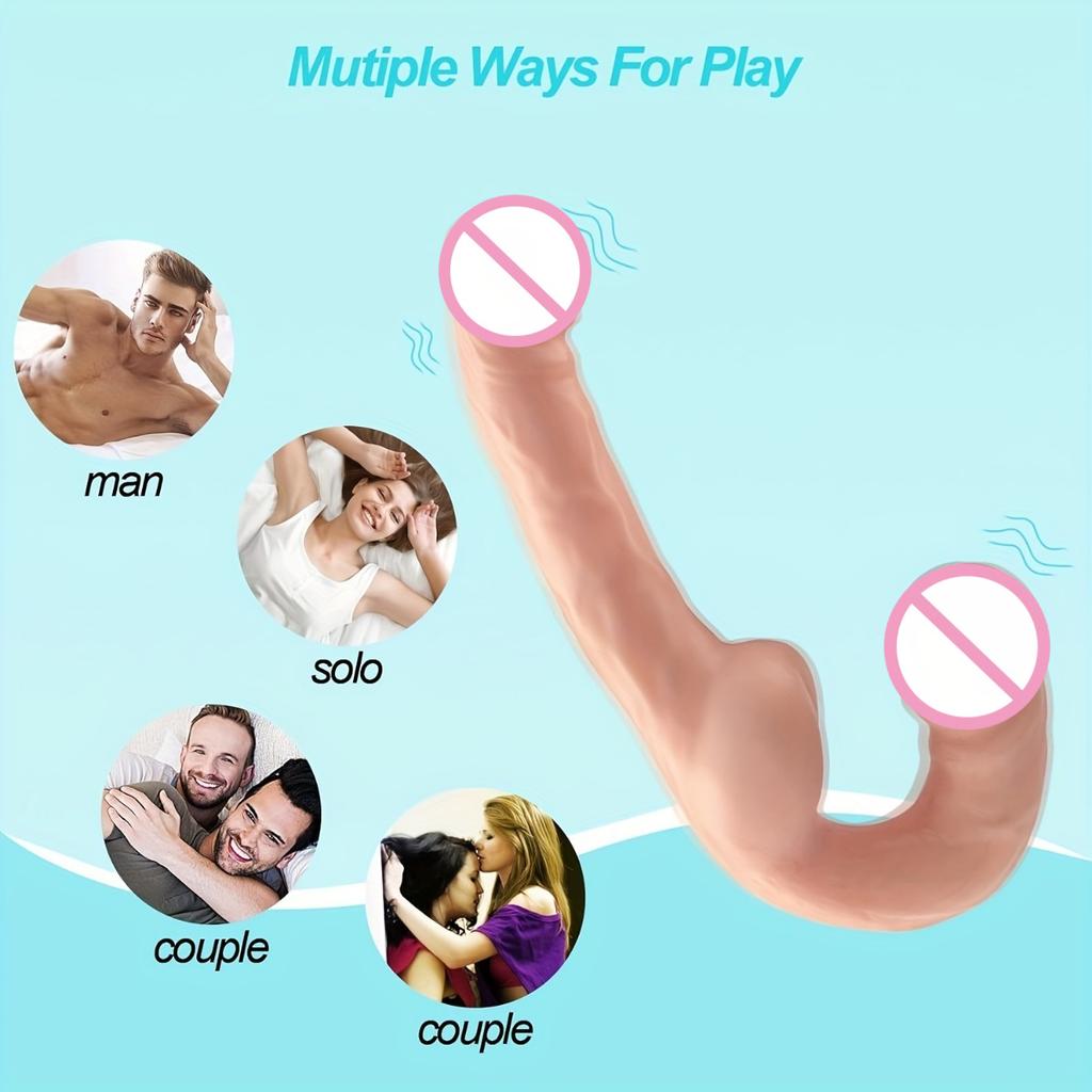 Realistic Dildo Double-Ended G Spot Sucking Blowjob Clitoris Dildos Vaginal Anal Butt Plug Adults Sex Toys for Women Men Couple