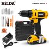 Hilda Lithium-ion Cordless Rechargeable Hand Drill with Pistol Grip, Electric Screwdriver, Fast-Charging Impact Drill