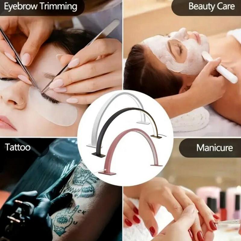 Luce Beauty LED Tricolore a Mezzaluna per Skincare, Extension Ciglia e Tatuaggi