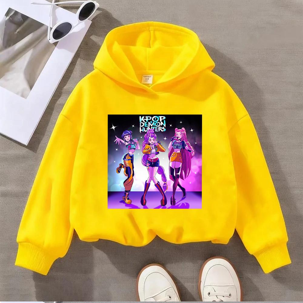 Kpop Lovci démonů Dívčí Módní Kreslený Potisk Ležérní Teplá Pohodlná Podzimní Zimní Mikina