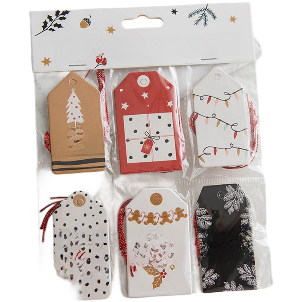 Christmas Party 7.5*4.0cm Christmas Tags Festive Decorations Present Tags Cheerful Accents Long-lasting Display