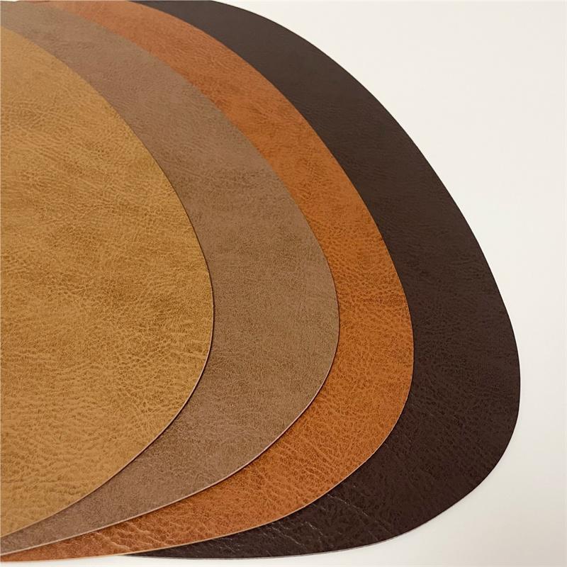 PU Leather Thickening Heat Insulation Dining Table Mat Waterproof Oil Proof Western Food Mats Hotel Table Decoration Accessories