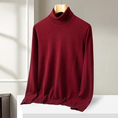 Men's 100% Merino Wool Turtleneck Sweater