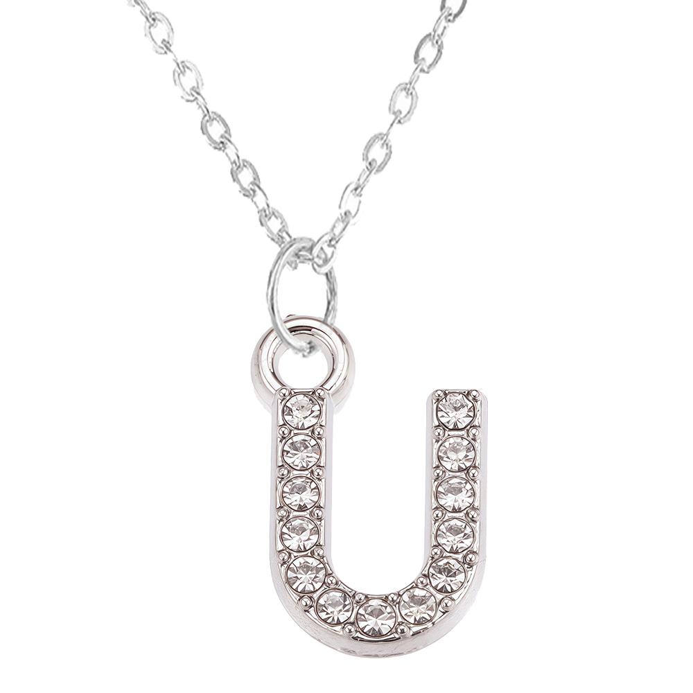 Mode Glanzende A-Z Letter Hanger Bedel Ketting 26 Initialen Alfabet Naam Sleutelbeen Ketting Feest Valentijnsdag Sieraden Cadeau