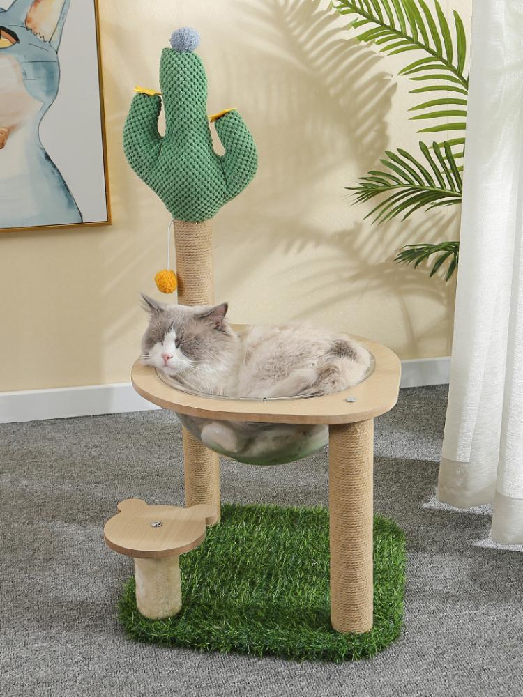 Cat Climbing Frame Scratchers Three-layer Space Capsule Sleeping Toy Cats Scratching Post Cat Nest Pet Supplies Accessory