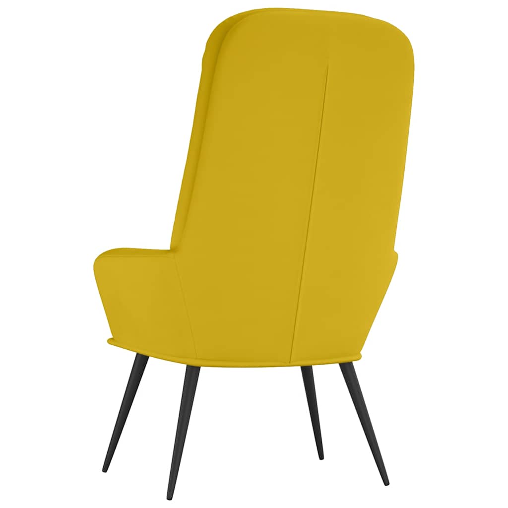 Recliner Chair Mustard Yellow Velvet