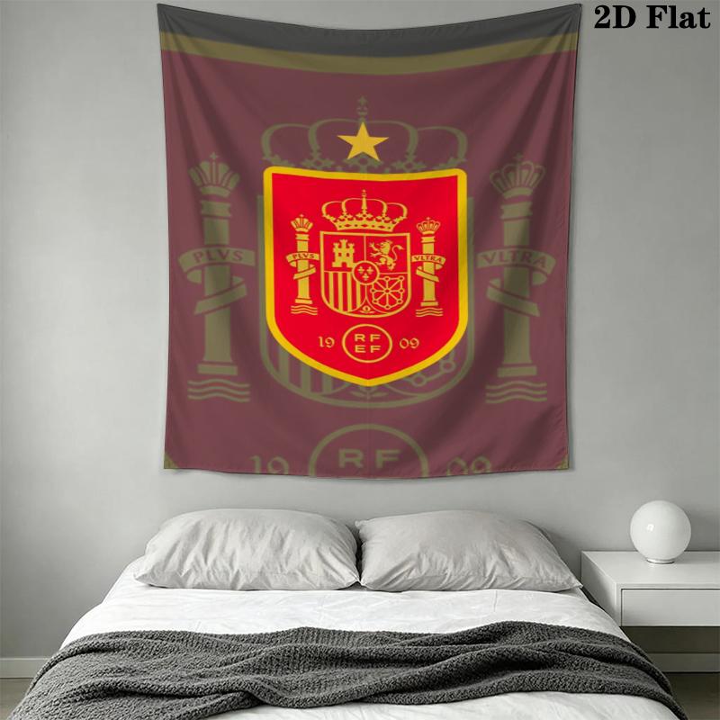 Spain national football team Wall Tapestry Aesthetic Wall Hanging Printed Fabric Blanket Decorative Tapestries for Bedroom Living Room Home Decor
