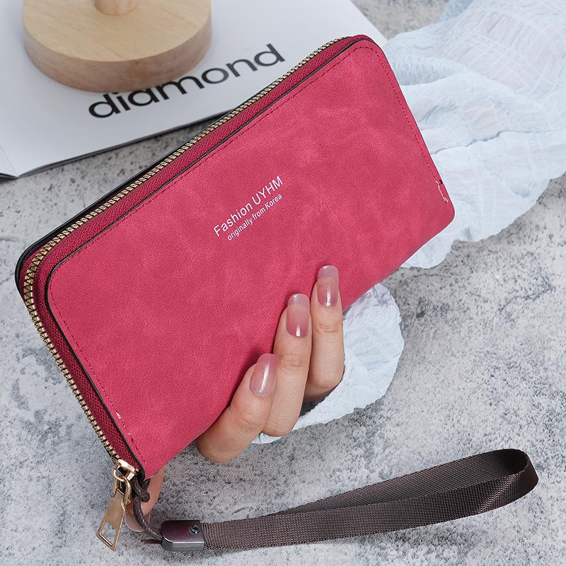 Ladies Holding a Long Wallet  New Korean Handbag Multi-function Card Bag Mobile Phone Bag Coin Purse Female Wallet