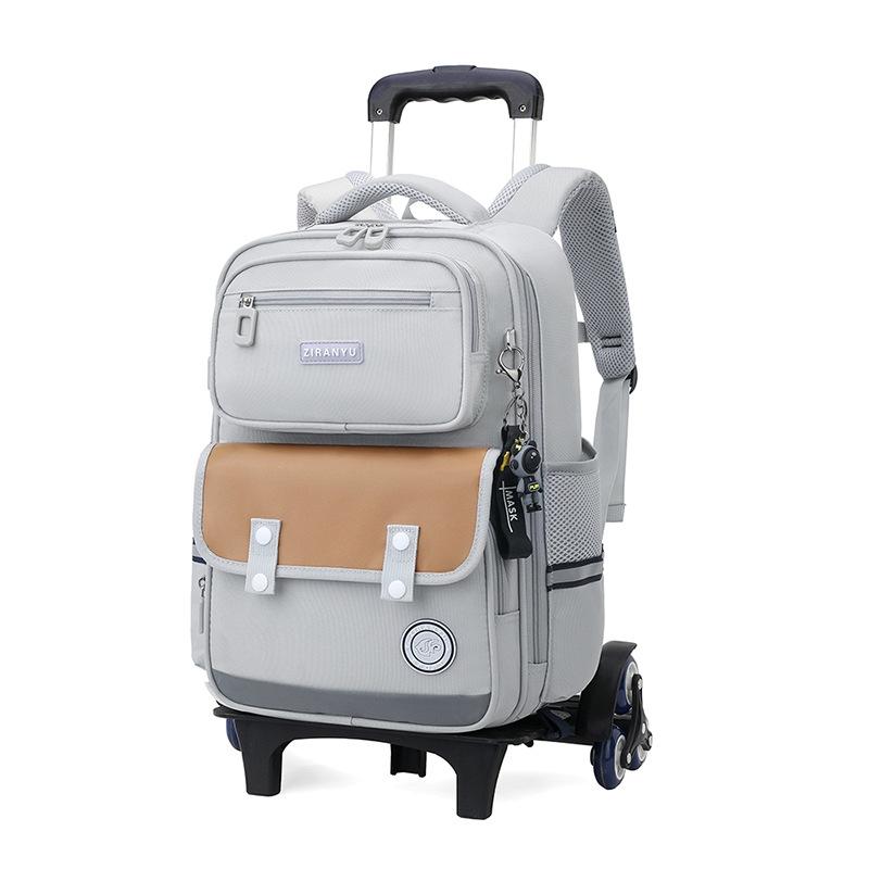Children School Rolling Backpack for Boy Girls Trolley School Bag with Wheels Students Backpack Kids Book Bag Wheeled Backpack
