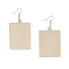 Geometric Earrings Wooden Drop Ear Stud For Women