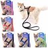 Adjustable Pet Cat Collar For Cats Cozy Nylon Rabbit Kitten Kedi Harness Leash Set Dog Cat Accessories Products For Pets