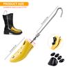 2 Pcs Shoe Stretcher with Accessories Rod Adjustable Shoe Boot Stretcher Unisex Shoe Expander Widener Portable Shoe Spreader