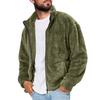 Mens Jacket Cardigan Long Sleeve Full Zip Open Front Thermal Coat Fall Winter Outwear
