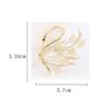 Luxury Opal Swan Brooch High-grade Women's Corsage Pin Design Sense Of Niche Clothing Accessories To Prevent Exposure