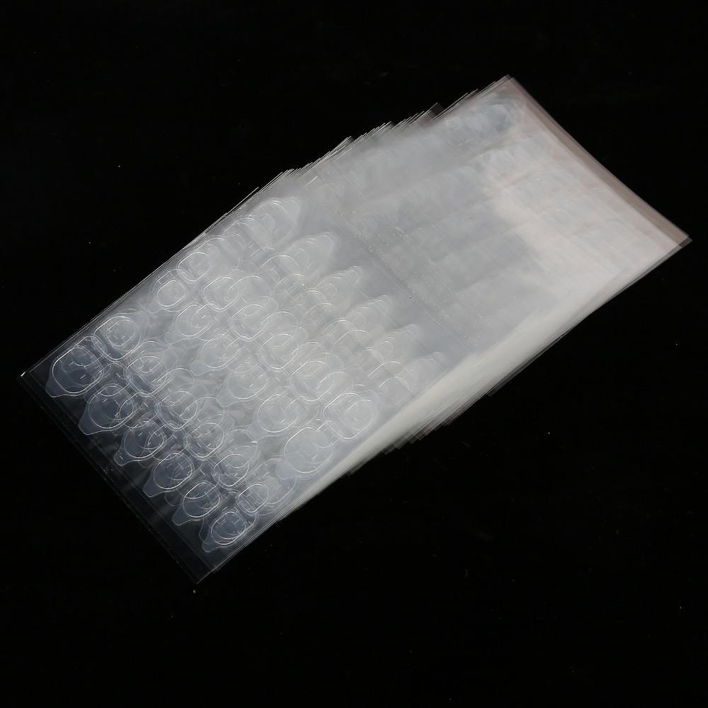 50pcs Strong Adhesion False Nail Jelly Double Sided Gel Nail Tape  Home & Travel Portable Nail Use