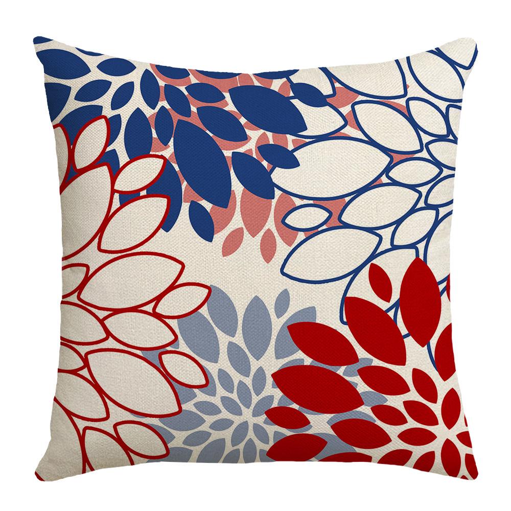 New Independence Day Printed Pillow Cover Simple Striped Sofa Bedroom Pillow Cover Cushion Cover