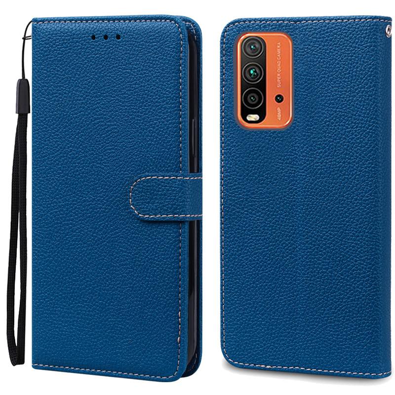 

Для Redmi 9T чехол роскошный кожаный чехол-кошелек флип для Xiaomi Redmi 9T Redmi9T чехол для телефона с держателем для карт книжка чехол Fundas For Redmi 9T темно-синий