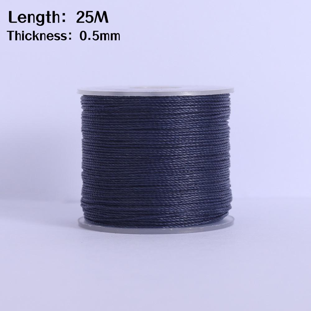 25M Dicke Gewachste Schnur Für Leder Gewachste Kordel 0,5mm Perlenfaden Für Armband Perlenstickgarn Flache Gewachste Nähschnur