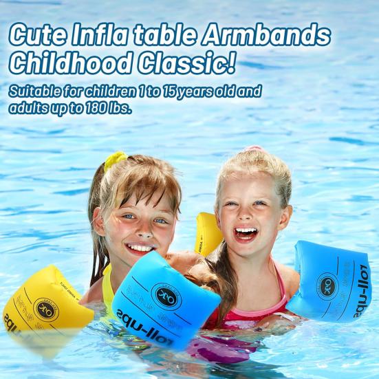 1 para dziecięcych pływaków na ramiona Pływaki do basenu Opaski na ramiona Nadmuchiwane koła do pływania Pływak na ramię Akcesoria do basenu Pływaki do treningu pływania