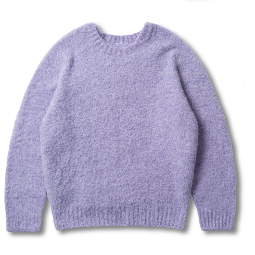 EDWARDMAX Shaggy Dog Unisex Round Knit (Lavender)