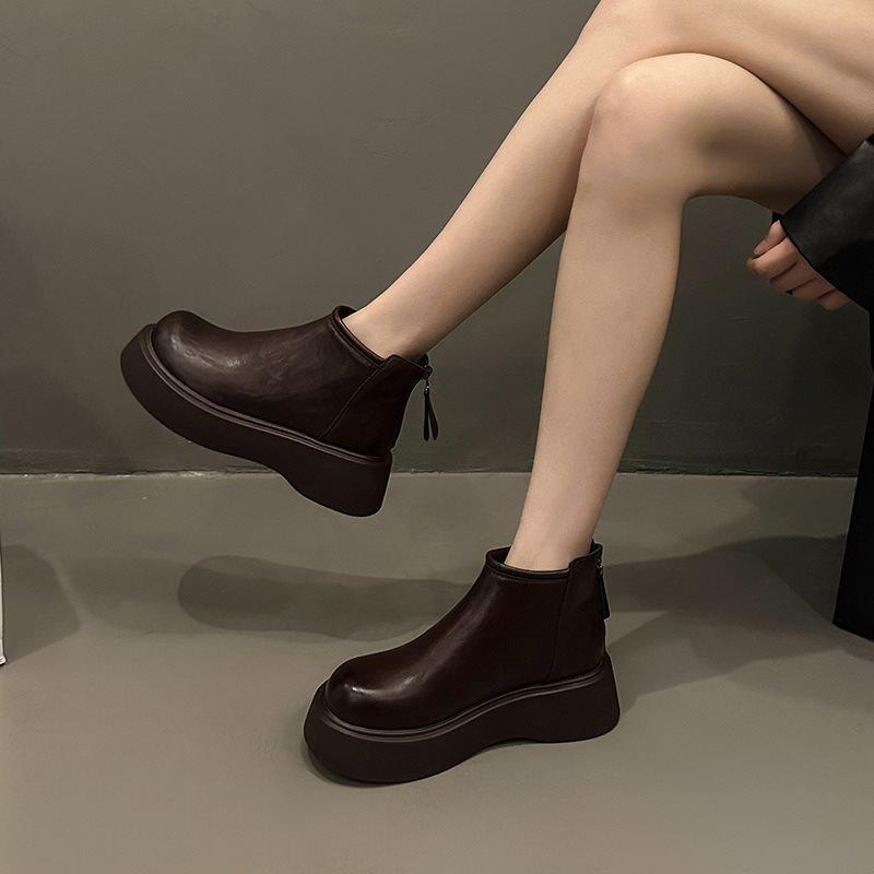 

Ботинки Мартин женские ботинки короткие ботинки зимние челси хлопковые туфли новая британская обувь бархатные теплые черные 2025 40 темно-коричневого