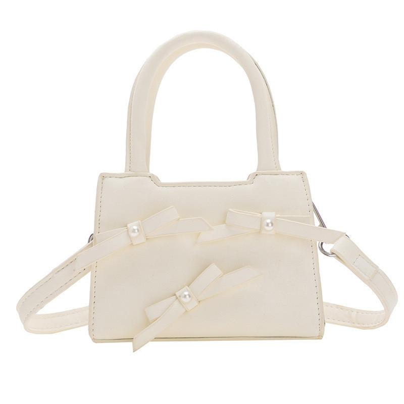 Cute Fashionable Bowknot Children's Tote Bag Elegant Mini Square Purse For Boys And Girls