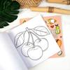 1Pc Mini Food Fruit Coloring Book Montessori Toy Educational Gouache Graffiti Book Creative Interesting Filling Color Book Gifts