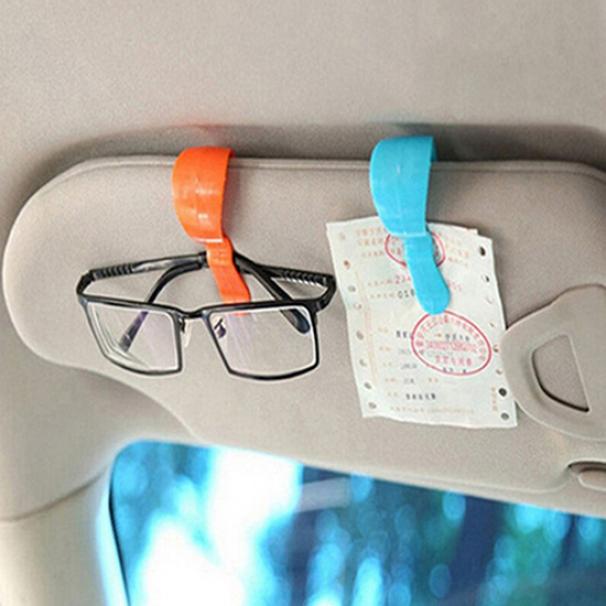 2 Pcs Auto Car Vehicle Visor Sunglasses Glasses Card Pen Holder Ticket Clips
