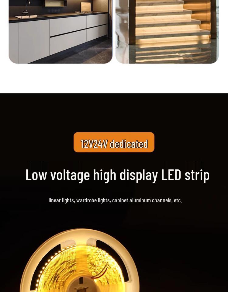 Self-Adhesive 24V SMD LED Strip Lights – Super Bright Linear Light for Exhibitions, Furniture, and Households