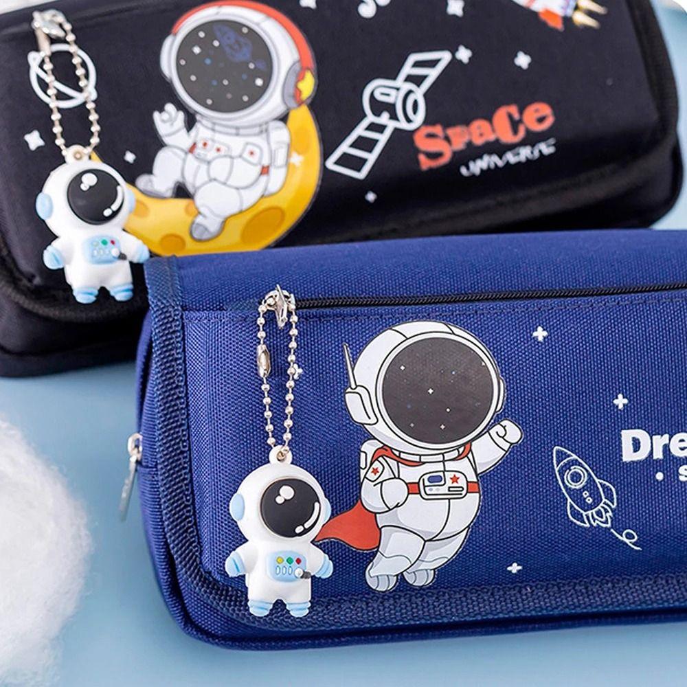 Large Capacity Astronaut Pencil Case Cartoon Pencil Bag Storage Bag Stationery Bag  School Supplies