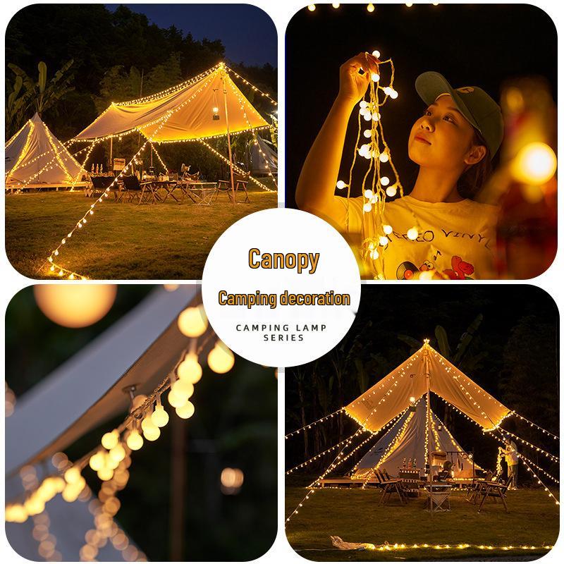 Canopy Tent Solar LED Star Lights for Outdoor Camping & Holiday Decorations
