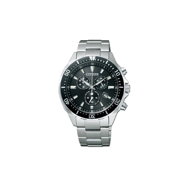 CITIZEN ALTERNA series multi-function solar Quartz Steel Strap men s watch black dial VO10-6771F чёрный