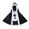 Halloween Cats Nun Costume Jesus Cross Print Kitty Clothes for Small Dogs Funny Cute Dress Up Party Pet Overalls Cat Accessories
