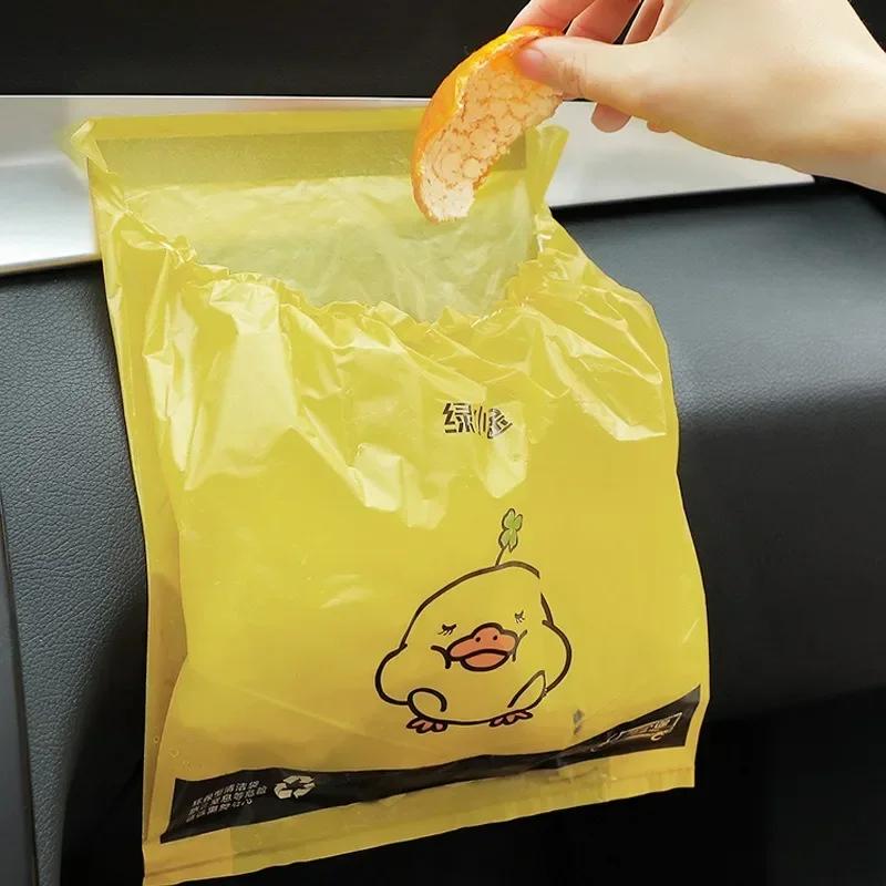Car Mounted Garbage Bag Self-adhesive Disposable Storage Cleaning Bag Foldable Auto Hanging Garbage Bag for Car