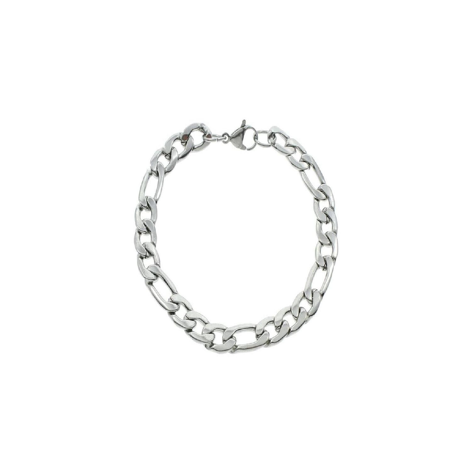 

Figaro Steel Tag Men s Bracelet Chain срібний