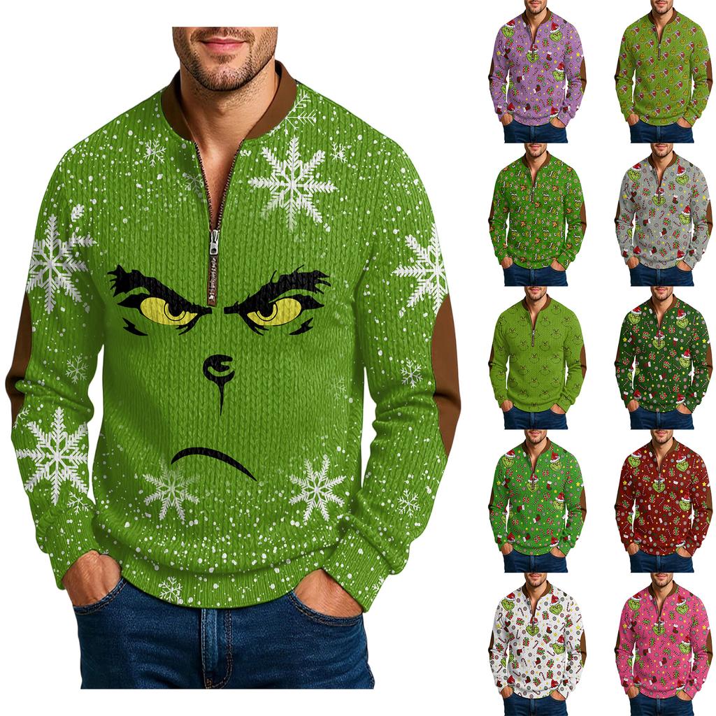 Men'S Outdoor Zipper Long Sleeved Sportswear Casual Sweatshirt