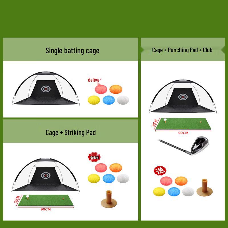 Indoor Golf Hitting Cage Practice Set
