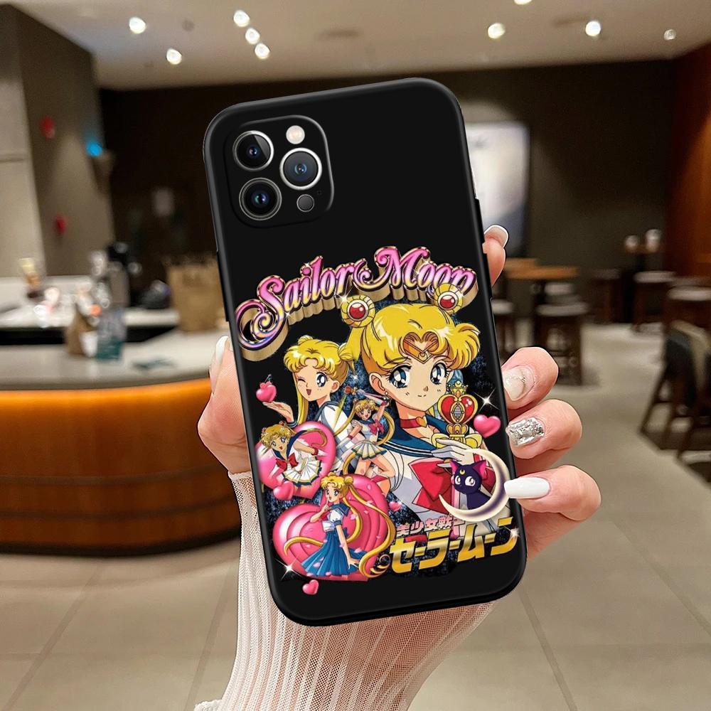 S-Sailors M-Moon Phone Case for Samsung Galaxy A11 A12 A13 A15 A52S A53 A55 A56 A70 A71 A72 A73 F06 F16 F56 S10 Plus S10e