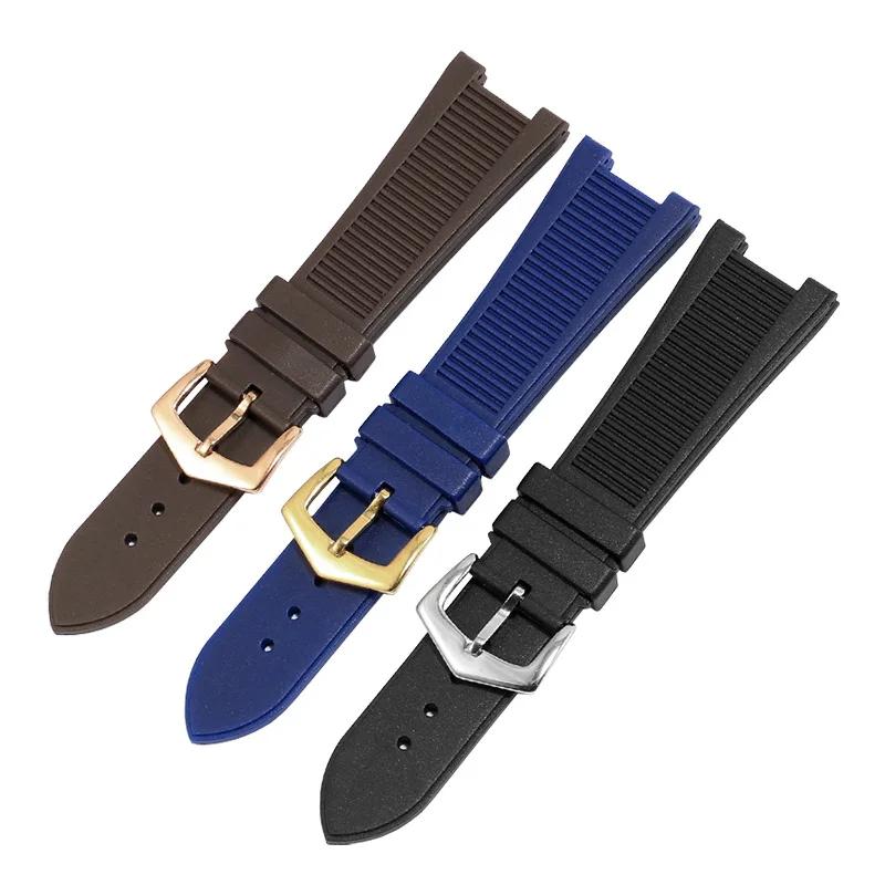 Per Patek Philippe PP Cinturino in Silicone di Alta Qualità 5711 5712g Nautilus Cinturino Orologio Interfaccia Speciale 25mm*13mm Cinturino Orologio da Uomo