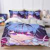 Columbina Genshin Impact Game Duvet Cover Set Soft Wash Bed 3 Piece Summer Comfortable Student Dormitory Home Baby Bedding